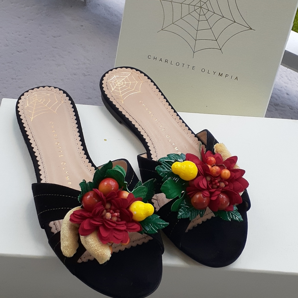RARE Charlotte Olympia Tropical Fruit Sandals